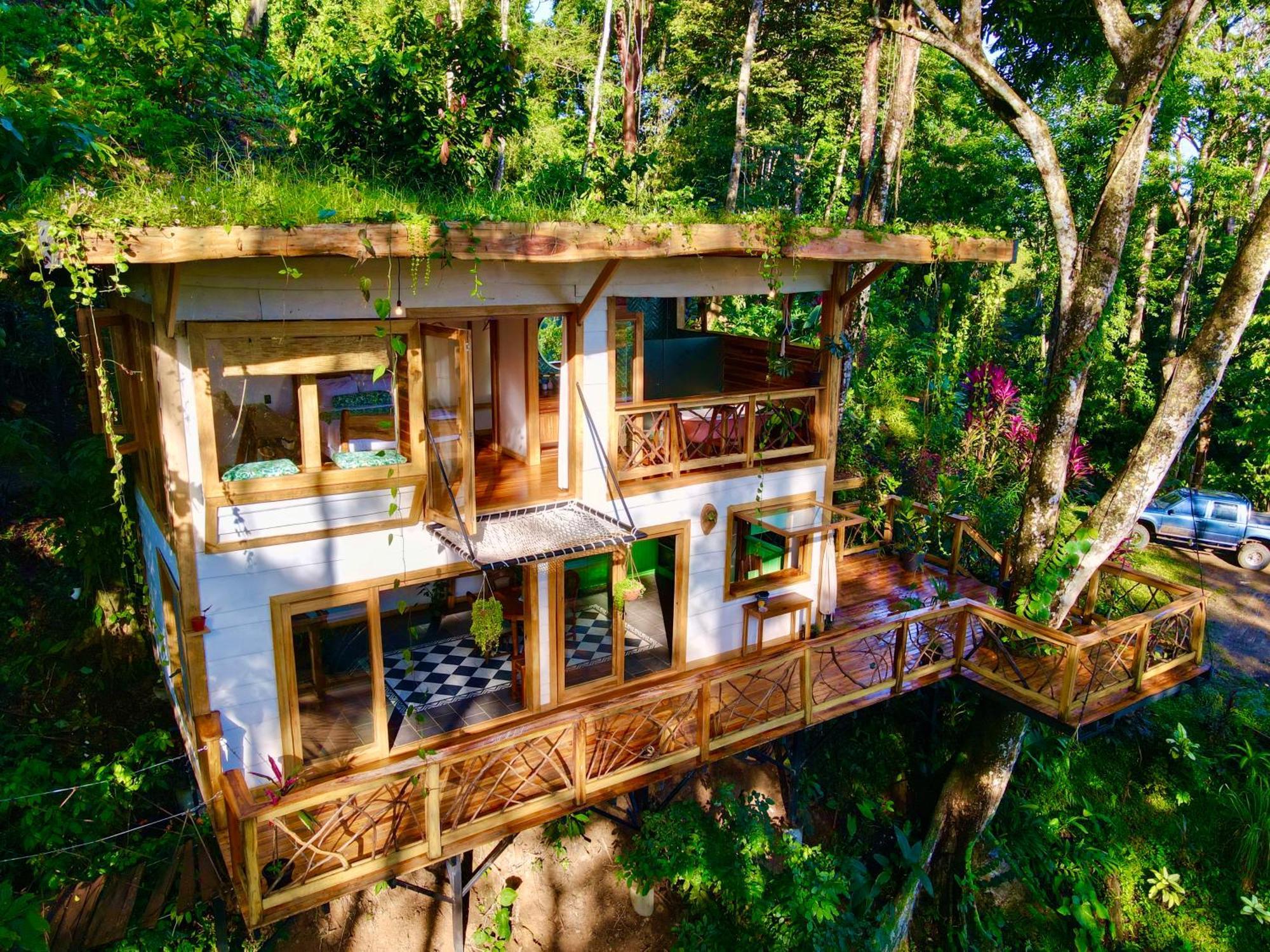 Villa Jungle Spirit Treehouse à Cahuita Extérieur photo