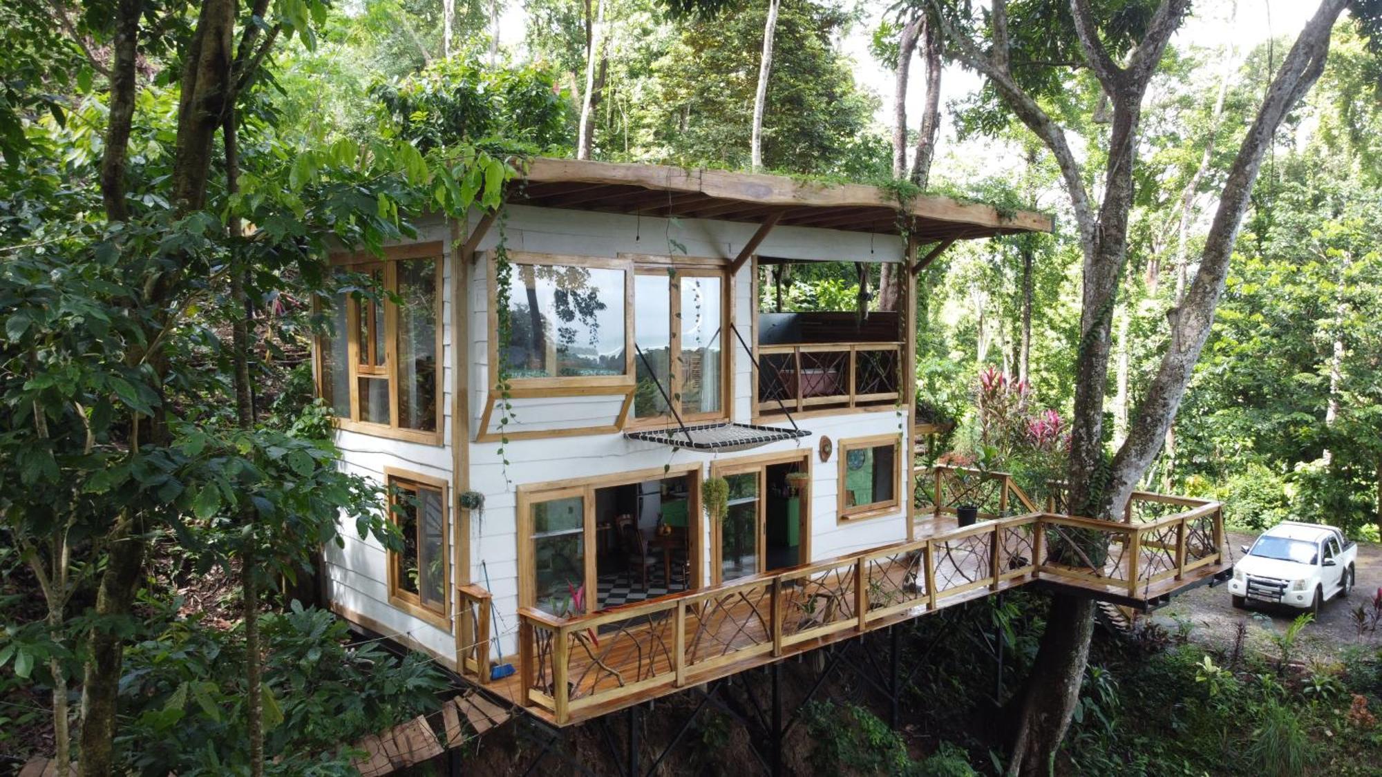 Villa Jungle Spirit Treehouse à Cahuita Extérieur photo